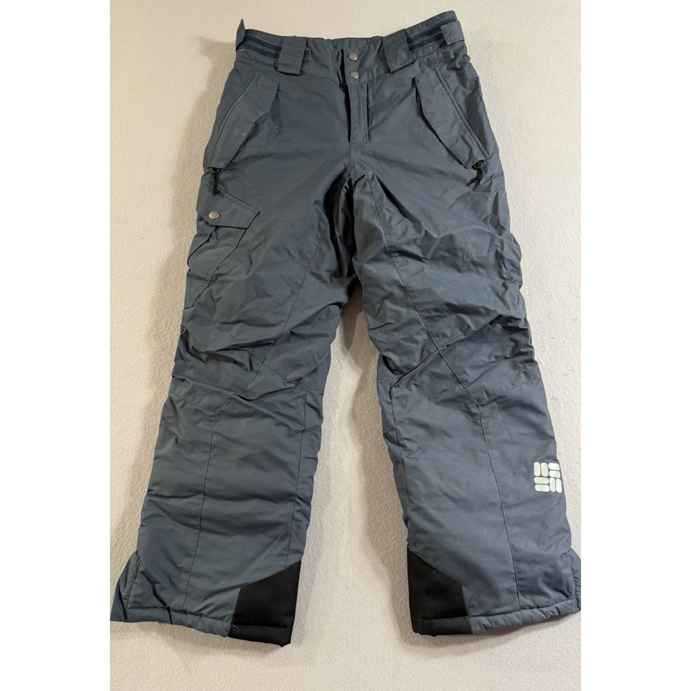 Columbia Omni Tech "Out Grown" Kids Size 14/16 Waterproof Grey Black Snow Pants